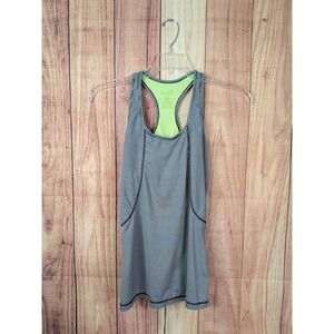 Kyodan Athletic Tank Top Grey Stripe Racerback‎ Workout Gym Fitness Size PS